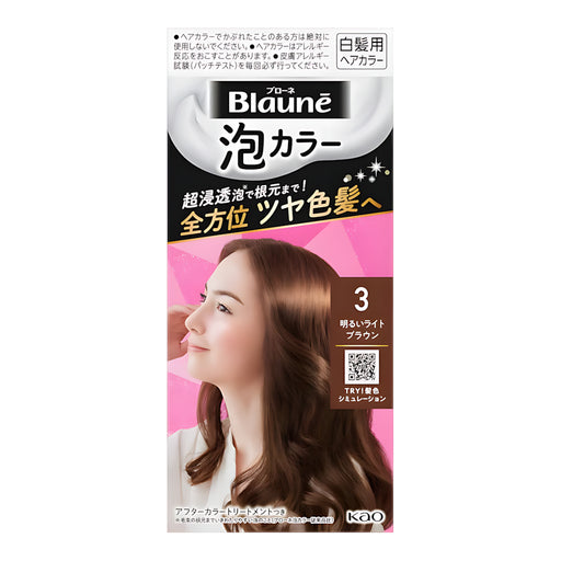 KAO Blaune Foam Hair Color 3 Bright Light Brown