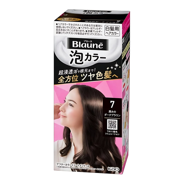 Kao Blauné Foam Color 7 Blackish Dark Brown