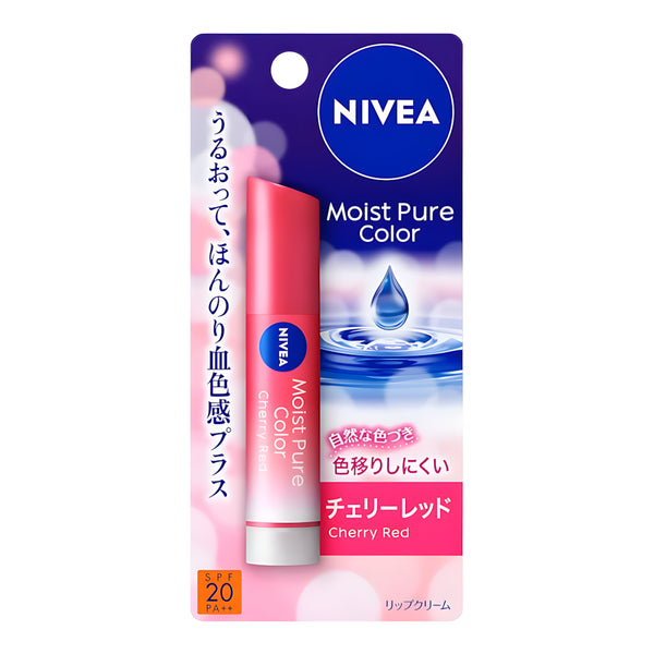 KAO Nivea Moist Pure Color Lip Cherry Red