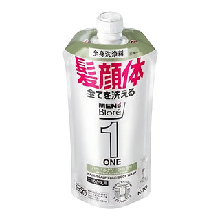 Kao Men's Bioré ONE All-in-One Body Wash Herbal Green Refill