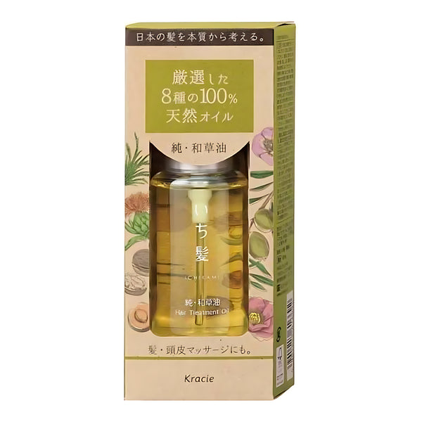 Kracie Ichikami Jun Wagusa Pure Herbal Oil Leave-In Hair Treatment 60ml