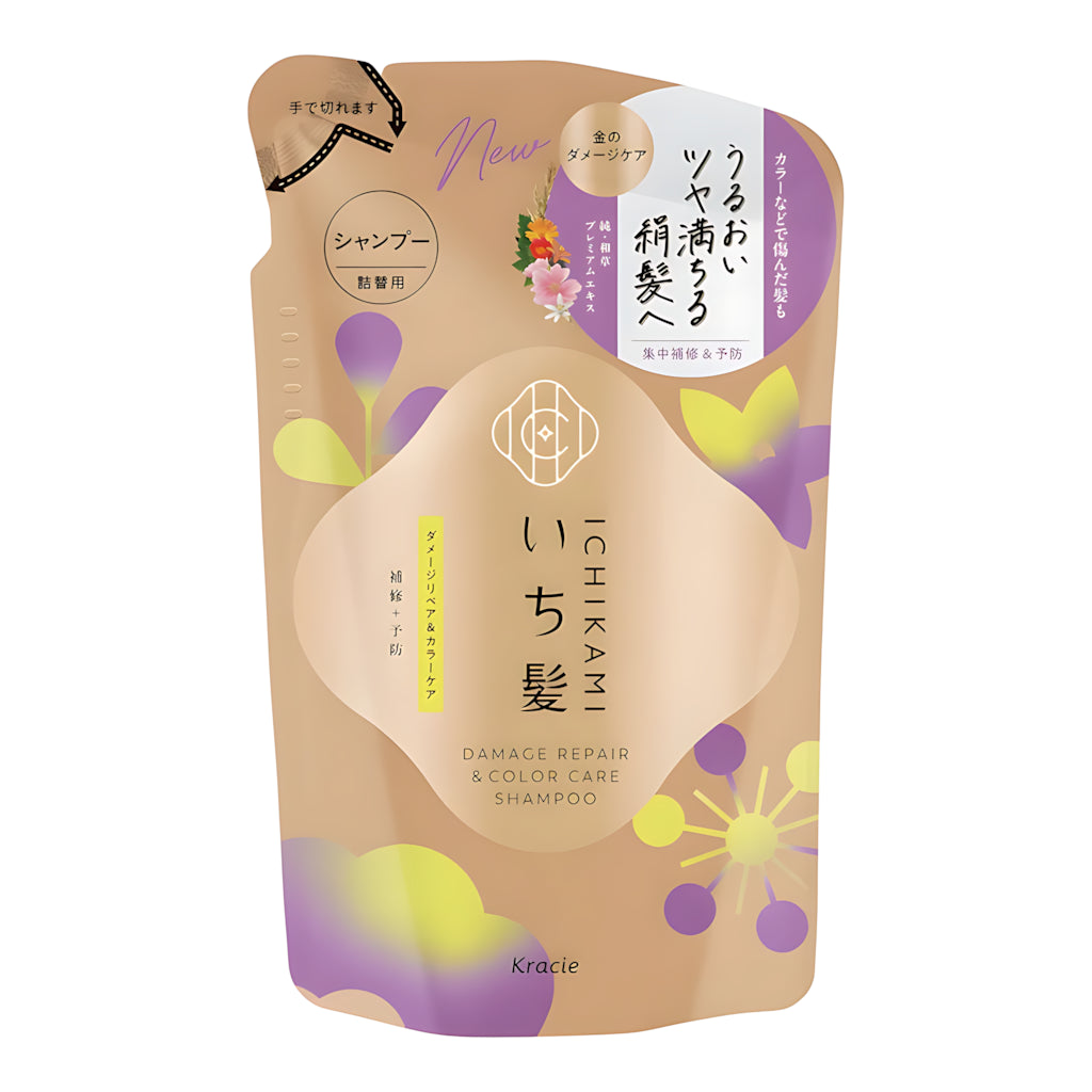 KRACIE ICHIKAMI Damage Repair & Color Care Shampoo Refill