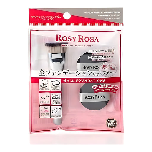 ROSYROSA Multi Foundation Brush & Puff Mini Size