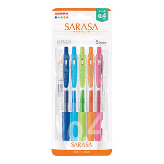 ZEBRA Sarasa Clip Gel Pen 0.4mm 5-Color Set ZEBRA