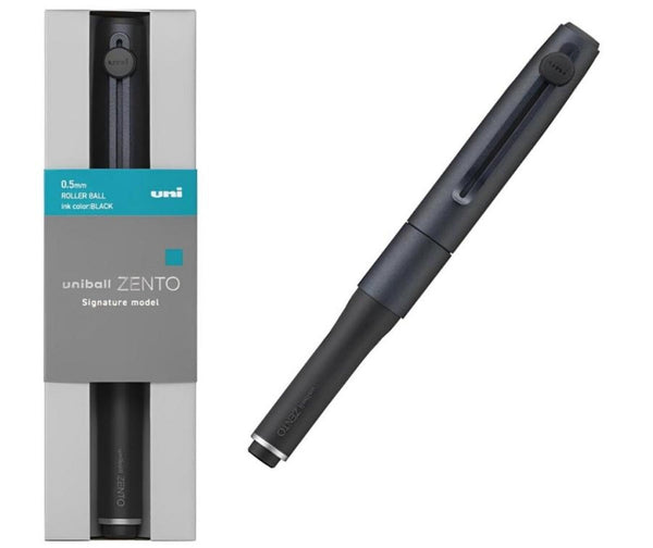 uni-ball ZENTO Signature Model Rollerball Pen 0.5mm Metallic Black