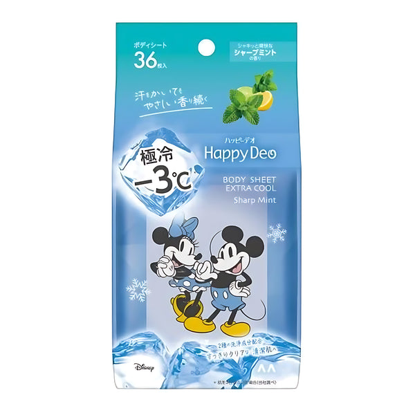 Mandom Happy Deo Body Sheets Extra Cool Shampoo Mint Scent