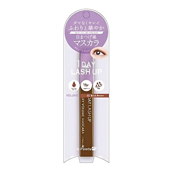 K-Palette 1DAY TATTOO LASH UP Silky Volume Mascara a 02 Brick Brown