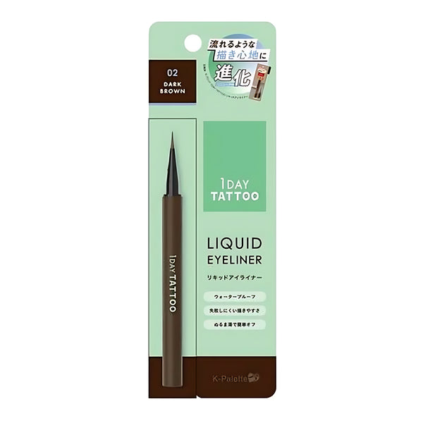 K-Palette 1DAY TATTOO Liquid Eyeliner a 02 Dark Brown