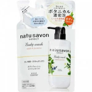 Softymo Natu Savon Select White Body Wash Moist Apple & Jasmine Refill 360ml