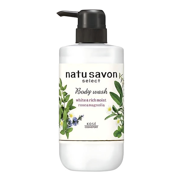 KOSE Softymo Natu Savon Select White Foaming Body Wash Rich Moist