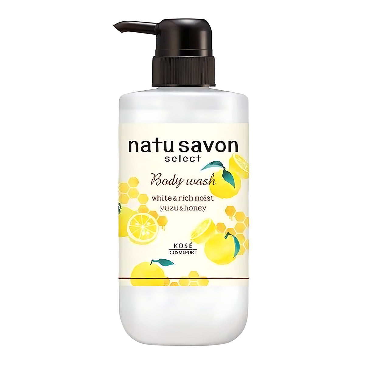 KOSE Softymo Natusavon Select White Body Wash Rich Moist Yuzu & Honey