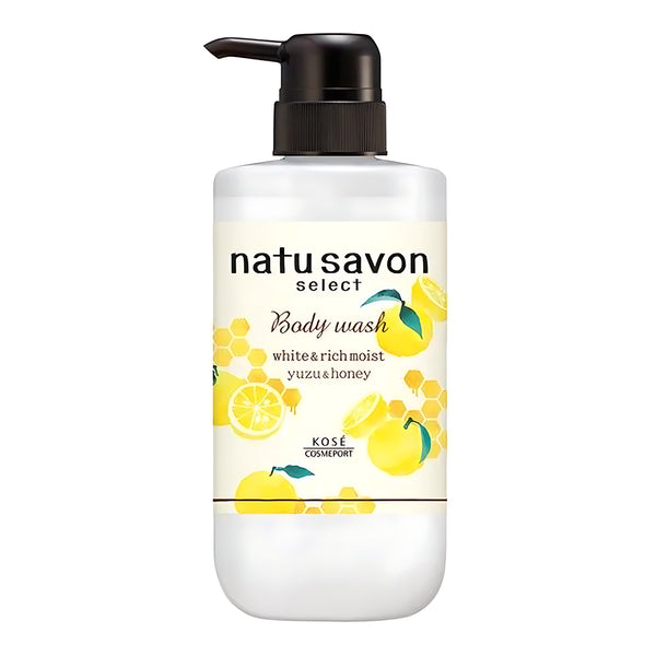 KOSE Softymo Natusavon Select White Body Wash Rich Moist Yuzu & Honey