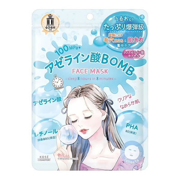 KOSE Clear Turn Azelaic Acid BOMB Mask