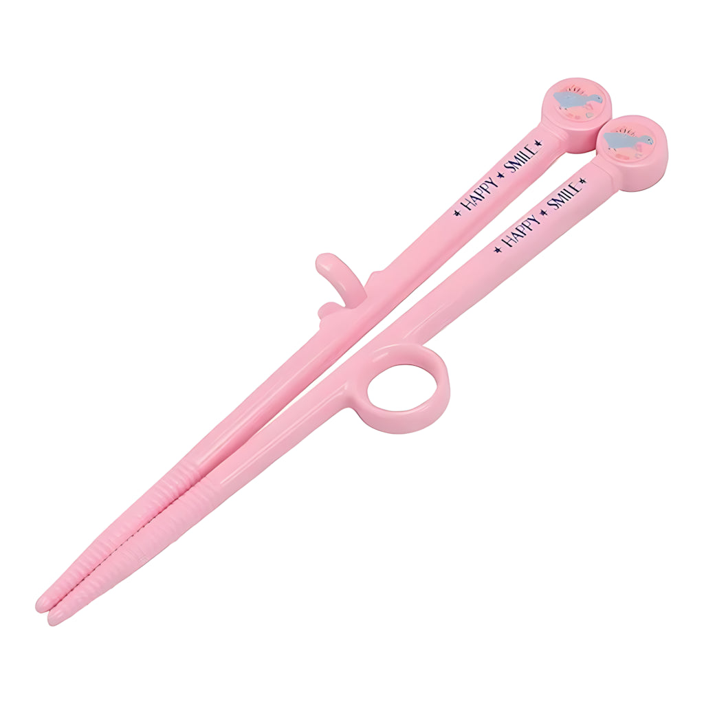 Skater Die-Cut Training Chopsticks Right-Handed Happy & Smile