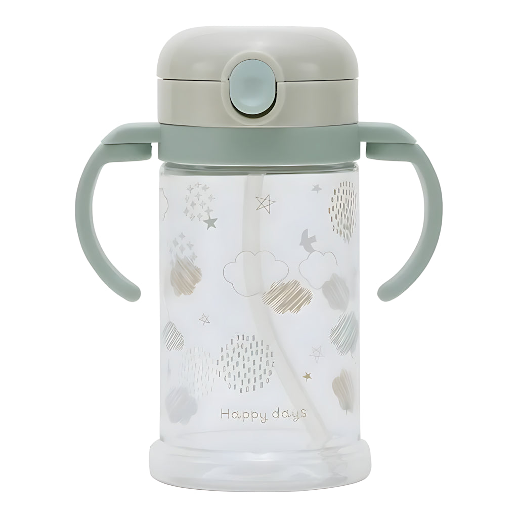 Skater Foldable Handle Straw Mug Happy Days