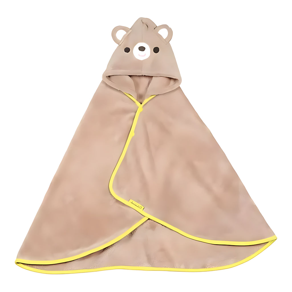 Skater Quick-Dry Hooded Bath Poncho Bear