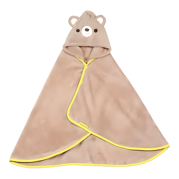 Skater Quick-Dry Hooded Bath Poncho Bear