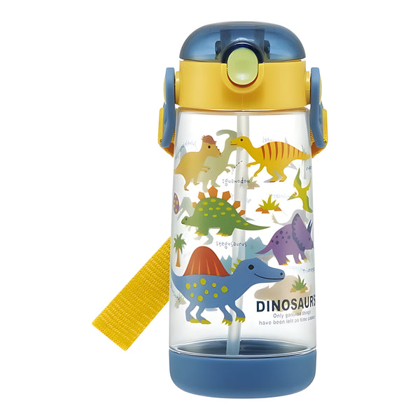 Skater Dinosaurs One-Push Straw Bottle