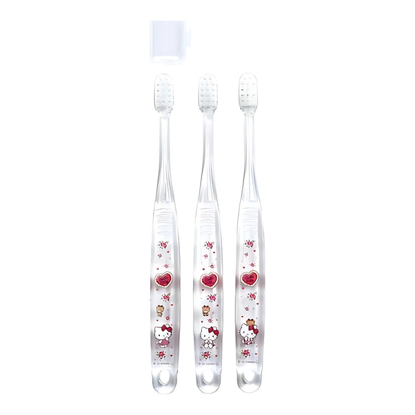 Skater Lovely Flower Clear Kids Toothbrush Hello Kitty