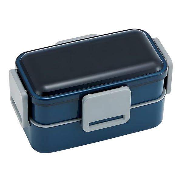Skater Antibacterial 2-Tier Fuwatto Bento Box Midnight Blue
