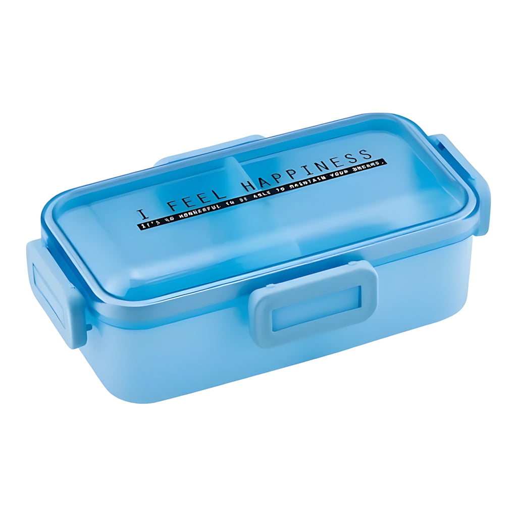 Skater Ag+ Antibacterial Domed-Lid Bento Box See-Through Blue