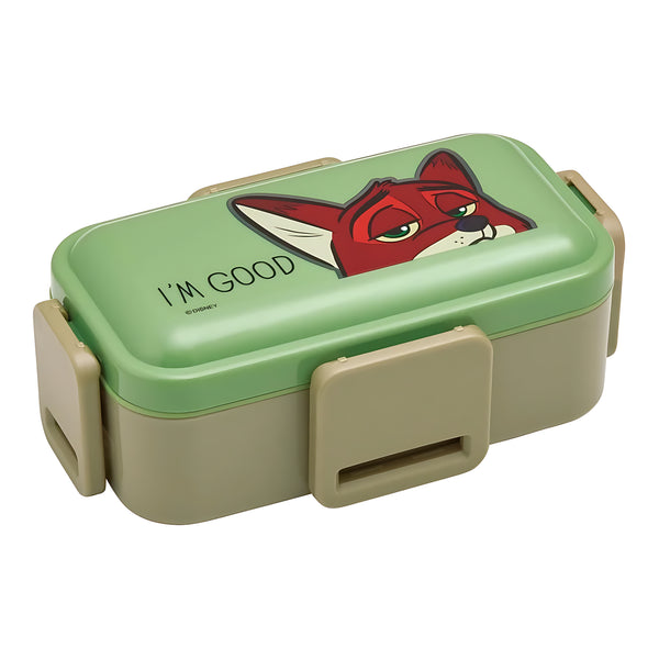Skater Zootopia Nick Dishwasher-Safe 2-Tier Bento Box with Domed Lid
