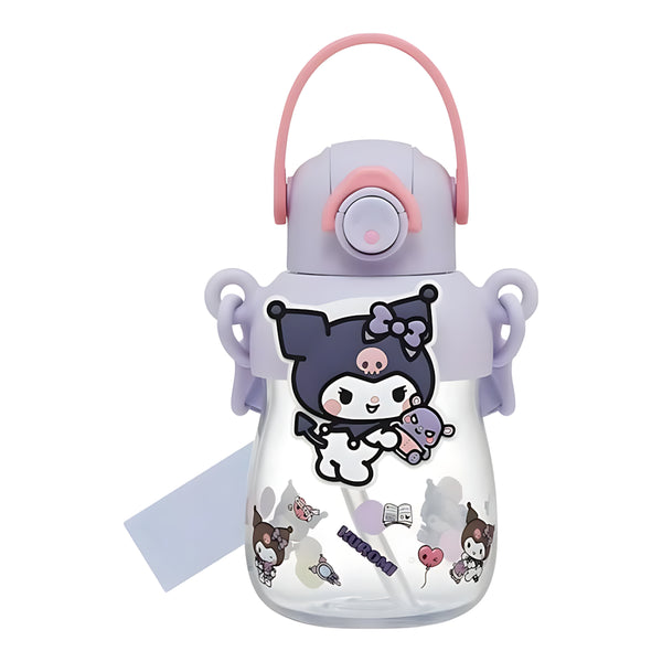 Skater Straw Water Bottle Kuromi Daisuki na Hibi