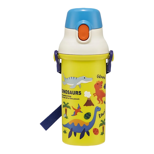 SKATER Dino Plastic One-Touch Direct-Drinking Bottle