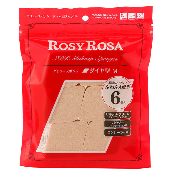 ROSYROSA Value Sponge 6P Diamond Beige