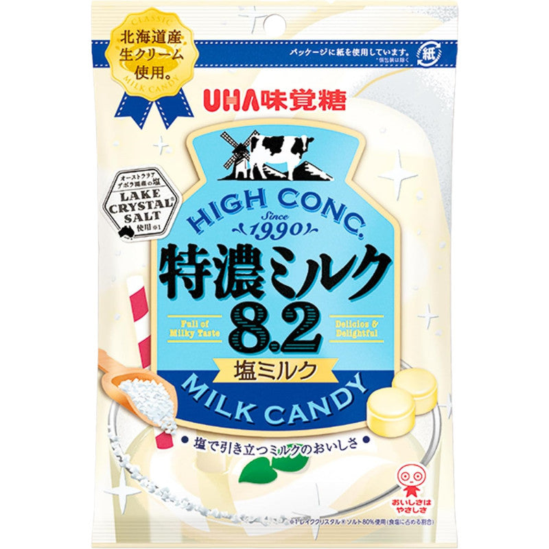 UHA Mikakuto Tokuno Milk 8.2 Salted Milk Candy, 75g