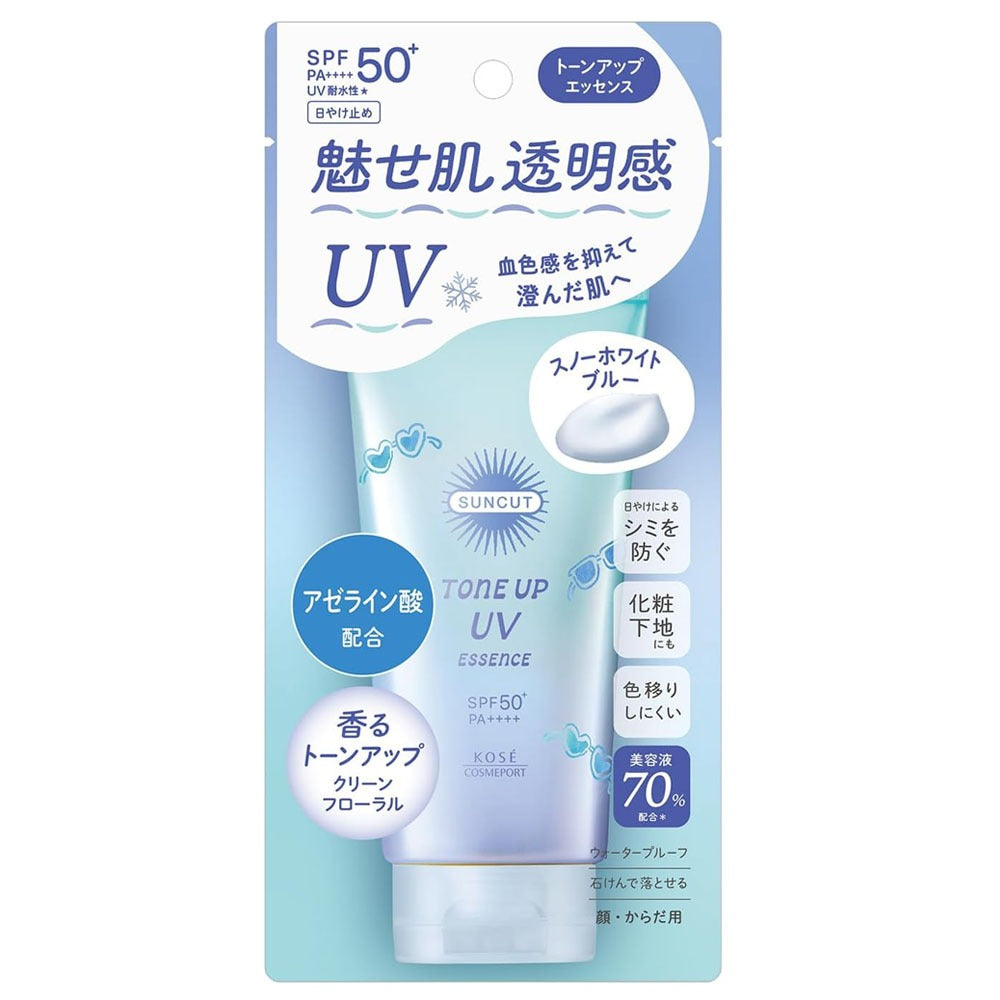 KOSE Suncut R Tone-Up UV Essence Snow White Blue