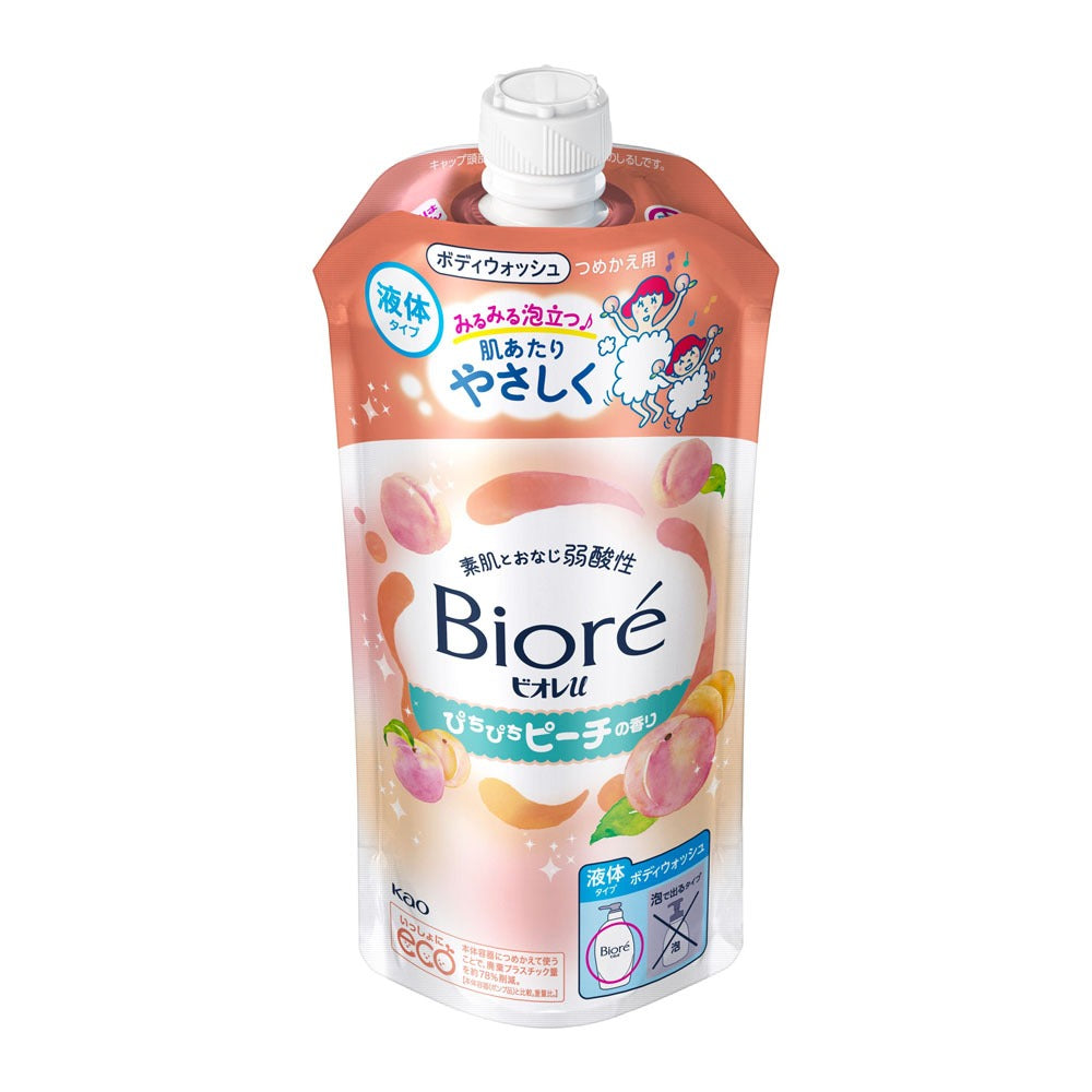 KAO Biore U Body Wash Cheerful Peach Fragrance Refill