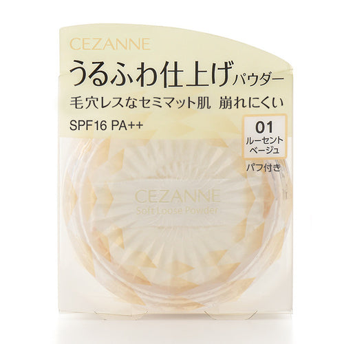 CEZANNE 워터리 피니시 파우더 01 루센트 베이지
