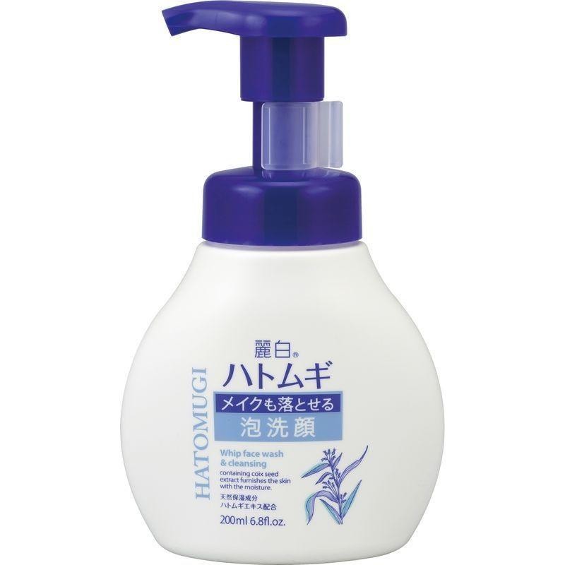 Kumano Yushi Reihaku Hatomugi Makeup Remover Foaming Face Wash