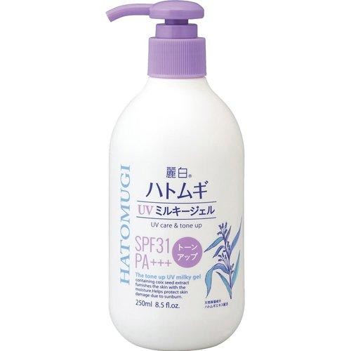Kumano Yushi Reihaku Hatomugi Tone-Up UV Milky Gel