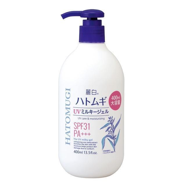 Kumano Yushi Reihaku Hatomugi UV Milky Gel Large