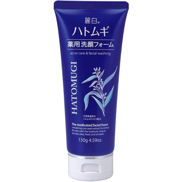 Kumano Yushi Reihaku Hatomugi Medicated Face Wash Foam
