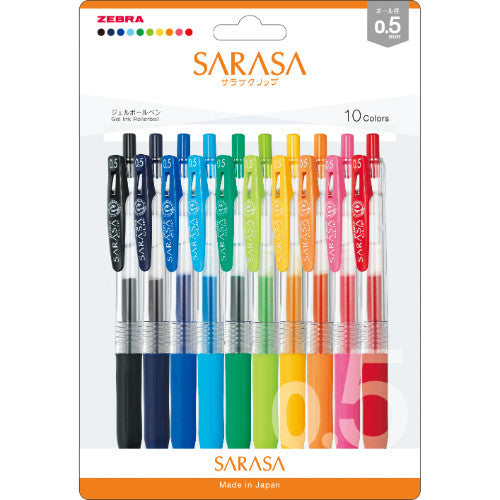 ZEBRA Sarasa Clip Gel Pen 0.5mm 3-Color Set
