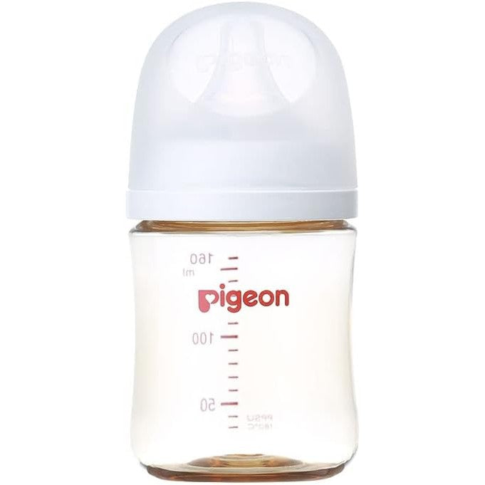 Pigeon Bonyu Jikkan Wide-Neck PPSU Baby Bottle (0+ Months, SS Nipple) Plain, 160ml