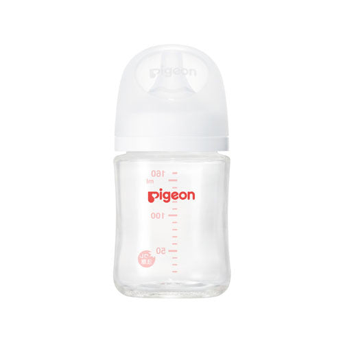 Pigeon Bonyu Jikkan Heat-Resistant Glass Baby Bottle 160ml (0+ Months) Zoo Design