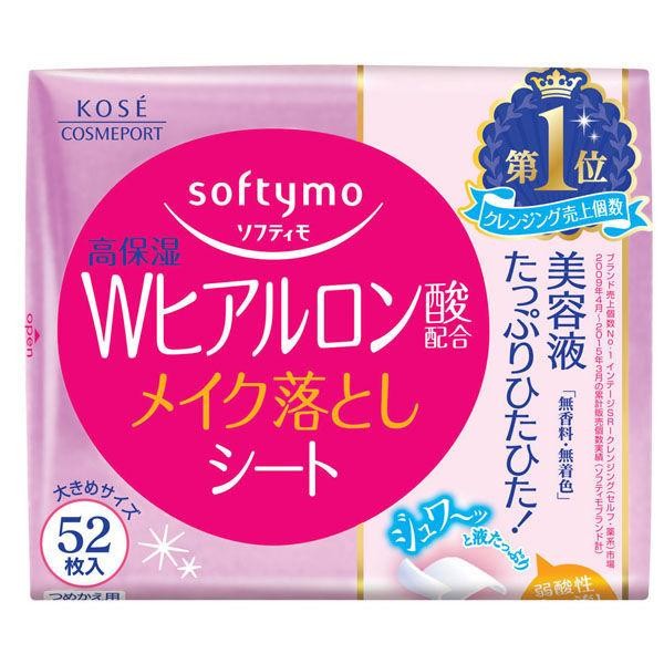 KOSE softymo Makeup Remover Wipes with Hyaluronic Acid Refill
