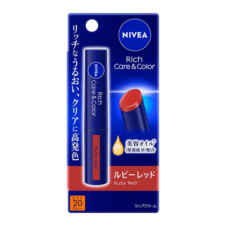 KAO NIVEA  Rich Care & Color Lip Ruby Red