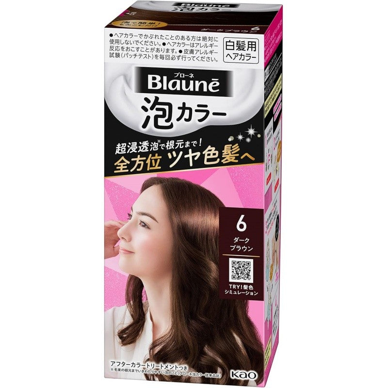 KAO Blaune Foam Hair Color 6 Dark Brown