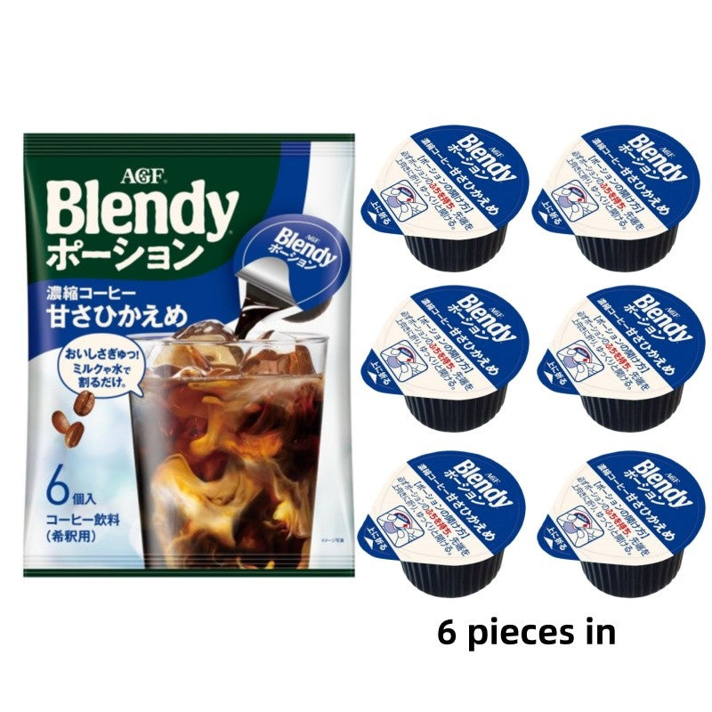 AGF Blendy Portion Concentrated Coffee Lightly Sweetened, 18g x 6 Portions
