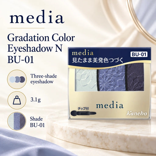 media Gradation Color Eyeshadow N BU-01 — Product details