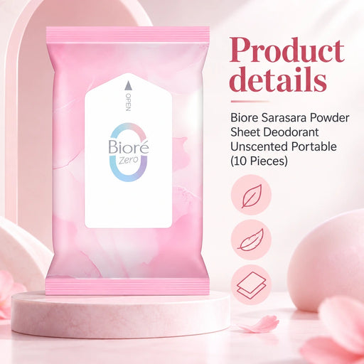 Biore Sarasara Powder Sheet Deodorant Unscented Portable (10 Pieces) — Product details