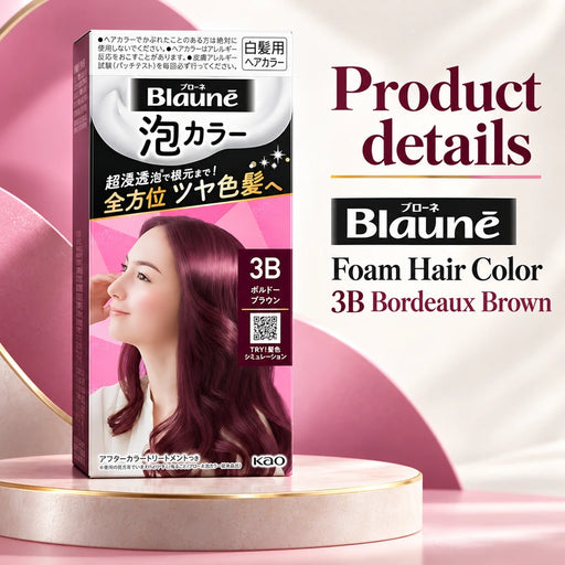 Blaune Foam Hair Color 3B Bordeaux Brown — Product details