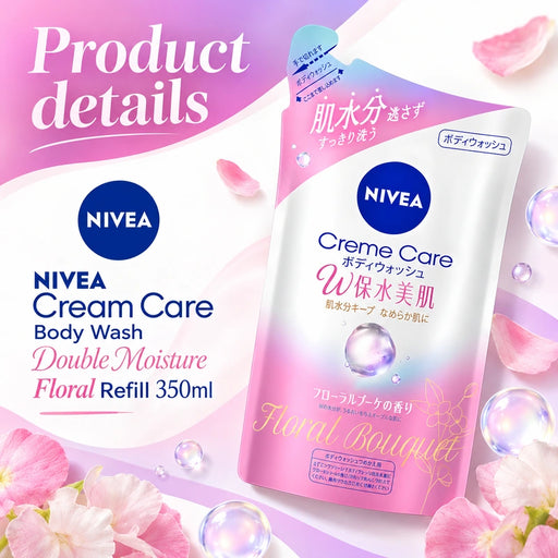 NIVEA Cream Care Body Wash Double Moisture Floral Refill 350ml — Product details