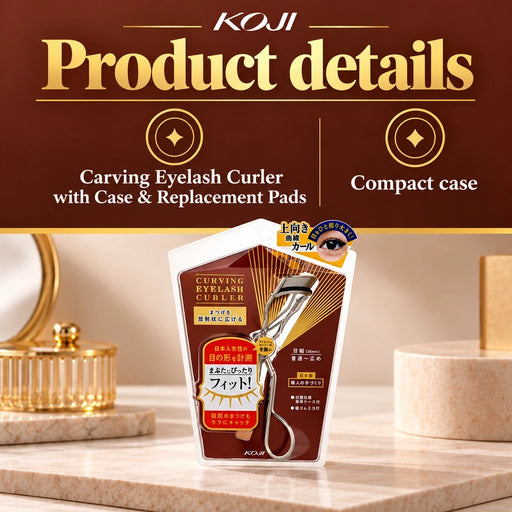 Carving Eyelash Curler with Case & Replacement Pads — Product details