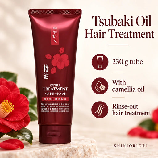 Kumano Yushi Shikioriori Tsubaki Oil Extra Hair Treatment 230g — Product details
